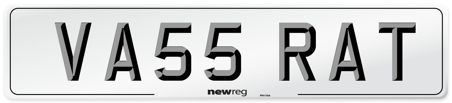 VA55 RAT Number Plate from New Reg